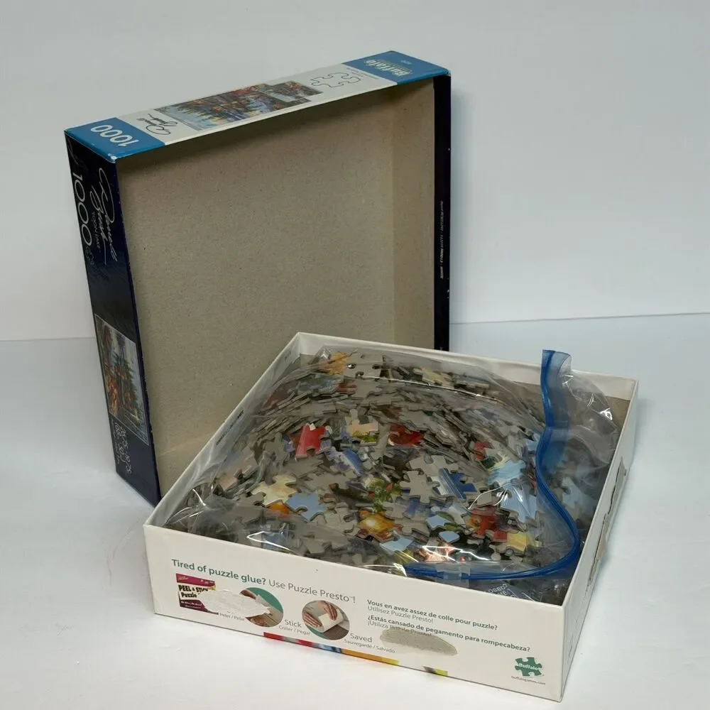 'Loon Lake' 1000-Piece Puzzle - Blue Box with Red Accents